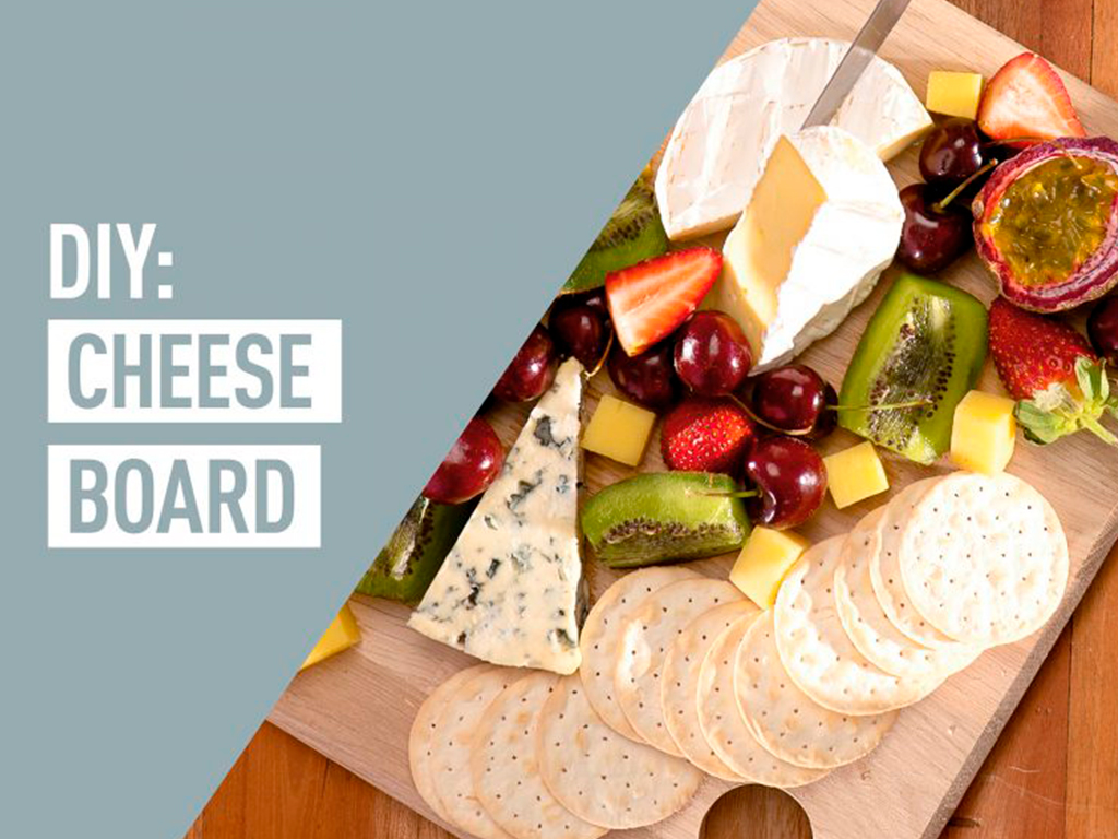 A cheese board