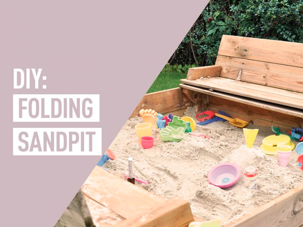 A folding sandpit