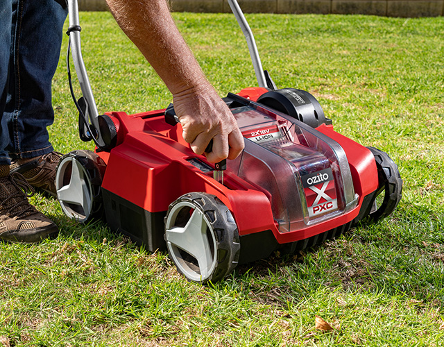 Working with a battery scarifier